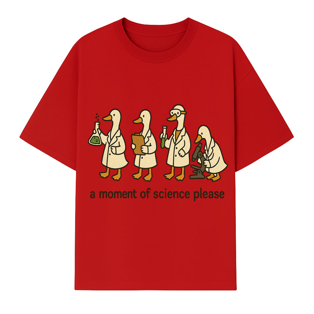Funny Science Ducks Print - A Moment of Science Please - Cute Lab Ducks Illustration for Kids, Science Lovers, Home Decor - T-shirt 1758093381277.jpg