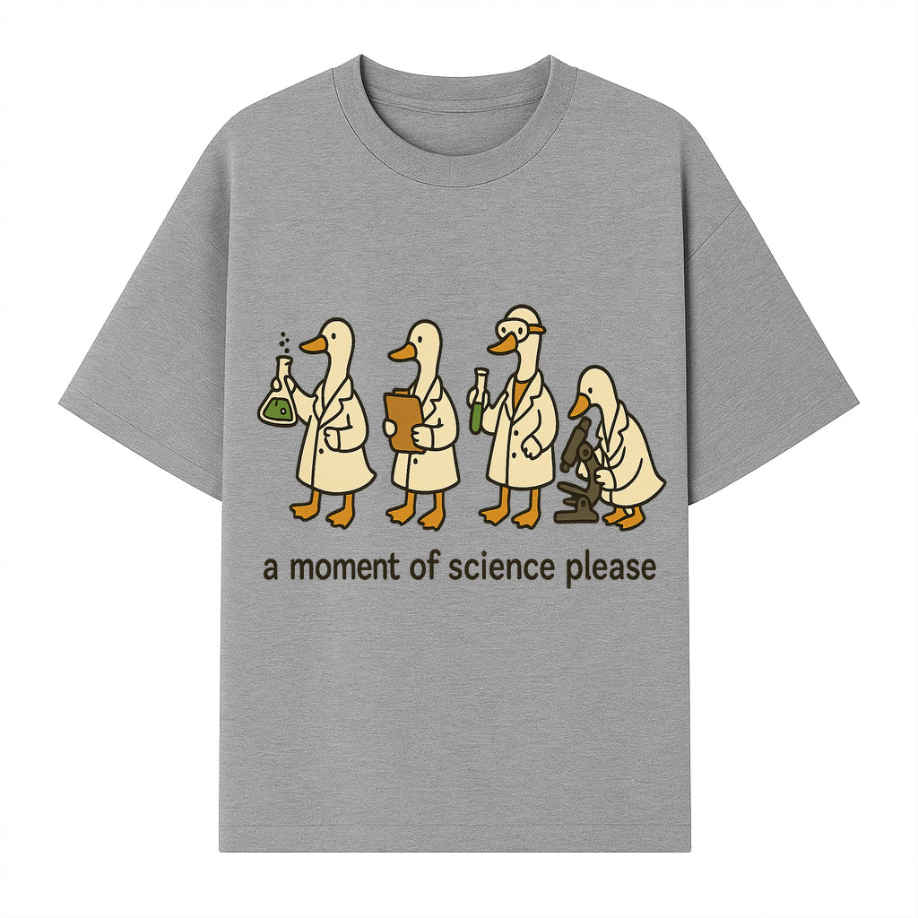 Funny Science Ducks Print - A Moment of Science Please - Cute Lab Ducks Illustration for Kids, Science Lovers, Home Decor - T-shirt 1758093381420.jpg