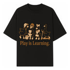 Play is Learning: Cute Cartoon Ducks with Gifts and Toys for Kids' Educational Decor - T-shirt 1758093381517.jpg