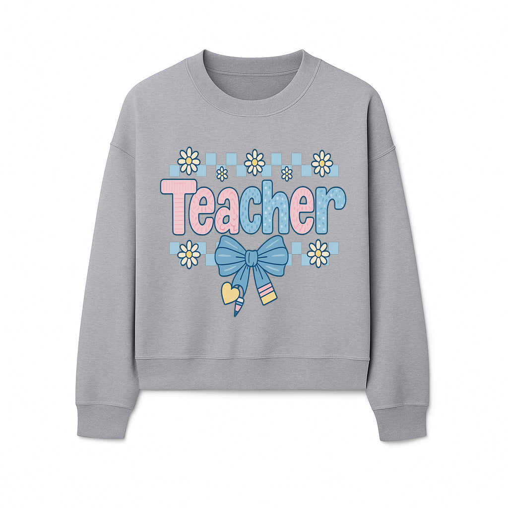 Teacher Appreciation Decor with Colorful Bow and Flowers - Perfect Gift for Educators and Classroom Decorations - Sweatshirt 1758093381561.jpg