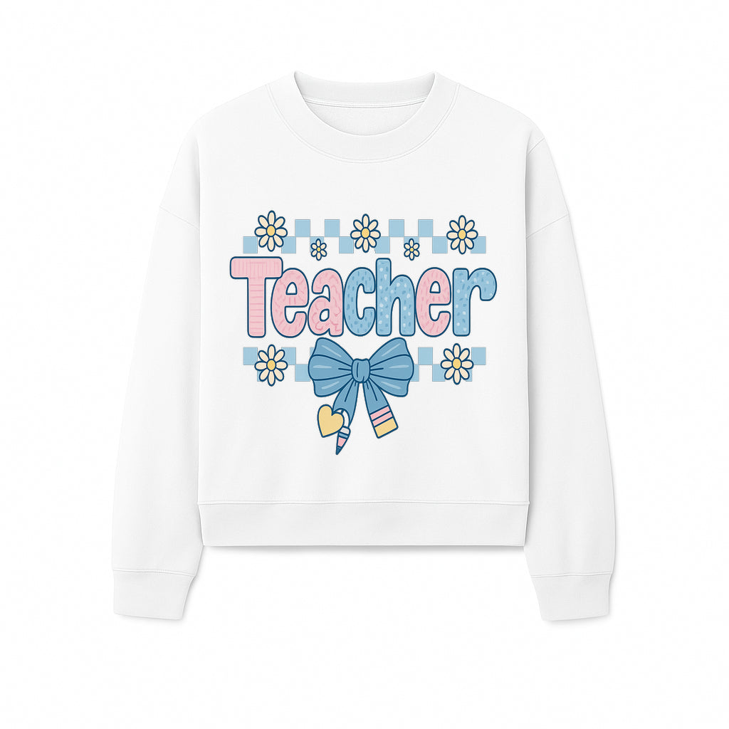 Teacher Appreciation Decor with Colorful Bow and Flowers - Perfect Gift for Educators and Classroom Decorations - Sweatshirt 1758093381746.jpg