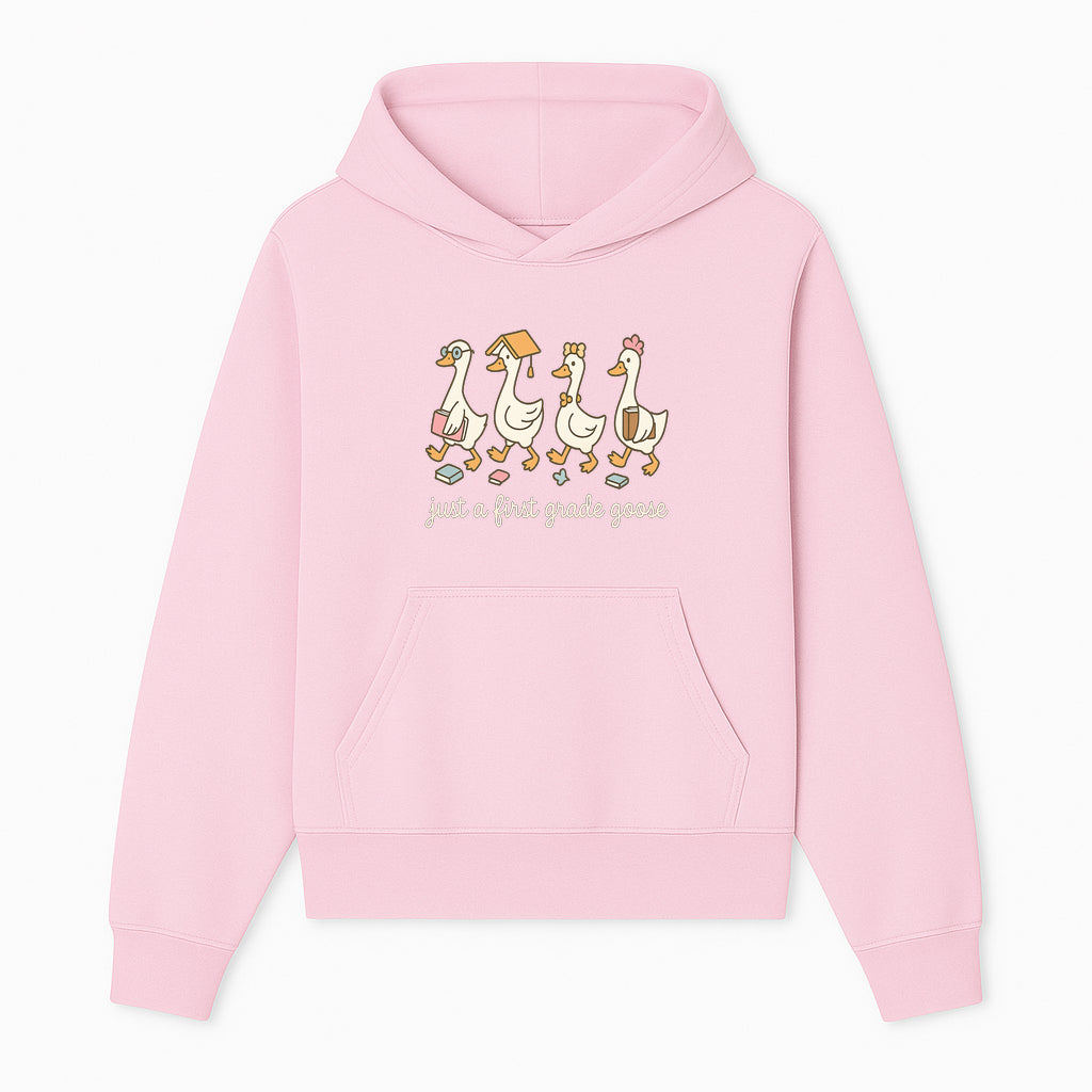 First Grade Goose Ducks Graphic Tee, Cute Animals T-Shirt for Kids, Back to School Apparel, Educational Humor Design - Hoodie 1758093381769.jpg