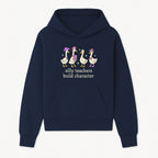 Silly Teachers Build Character - Cute Duck Illustration, Educational Gift, Fun Classroom Decor, Teacher Appreciation, Kids Learning - Hoodie 1758093381798.jpg