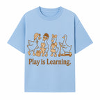 Play is Learning: Cute Cartoon Ducks with Gifts and Toys for Kids' Educational Decor - T-shirt 1758093382188.jpg
