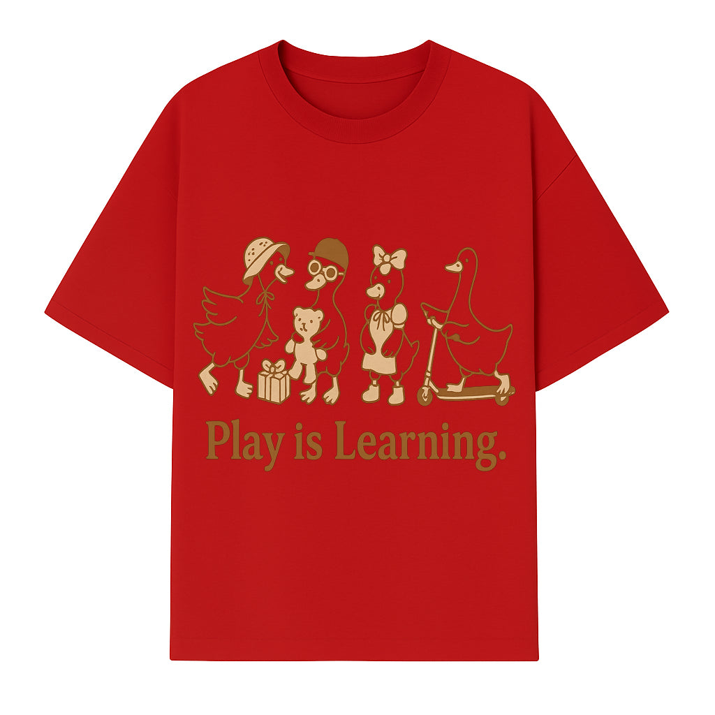 Play is Learning: Cute Cartoon Ducks with Gifts and Toys for Kids' Educational Decor - T-shirt 1758093382800.jpg