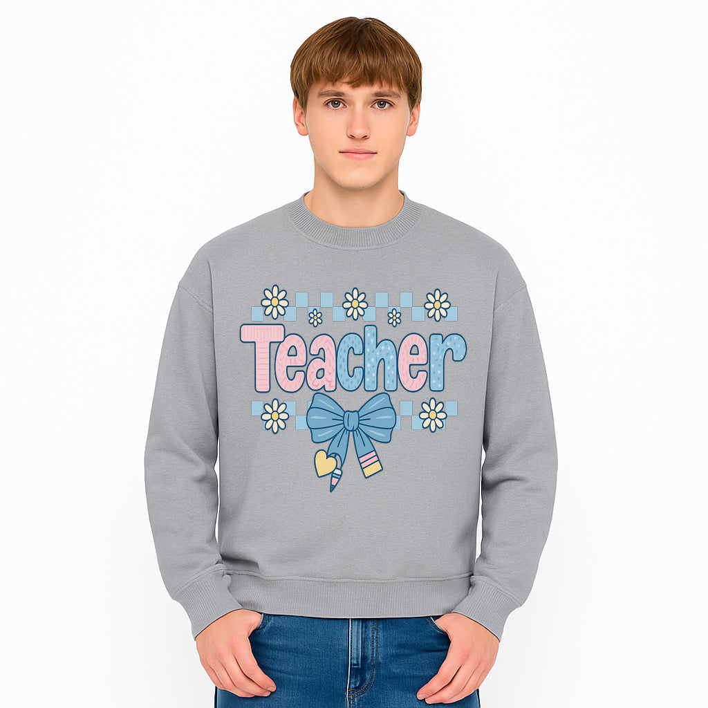 Teacher Appreciation Decor with Colorful Bow and Flowers - Perfect Gift for Educators and Classroom Decorations - Sweatshirt 1758093382915.jpg