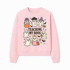 Teaching My Boos Ghosts Halloween Graphic T-Shirt | Cute Cartoon Spirits, Spooky Fun, Halloween Apparel for Kids & Adults - Sweatshirt 1758093382947.jpg