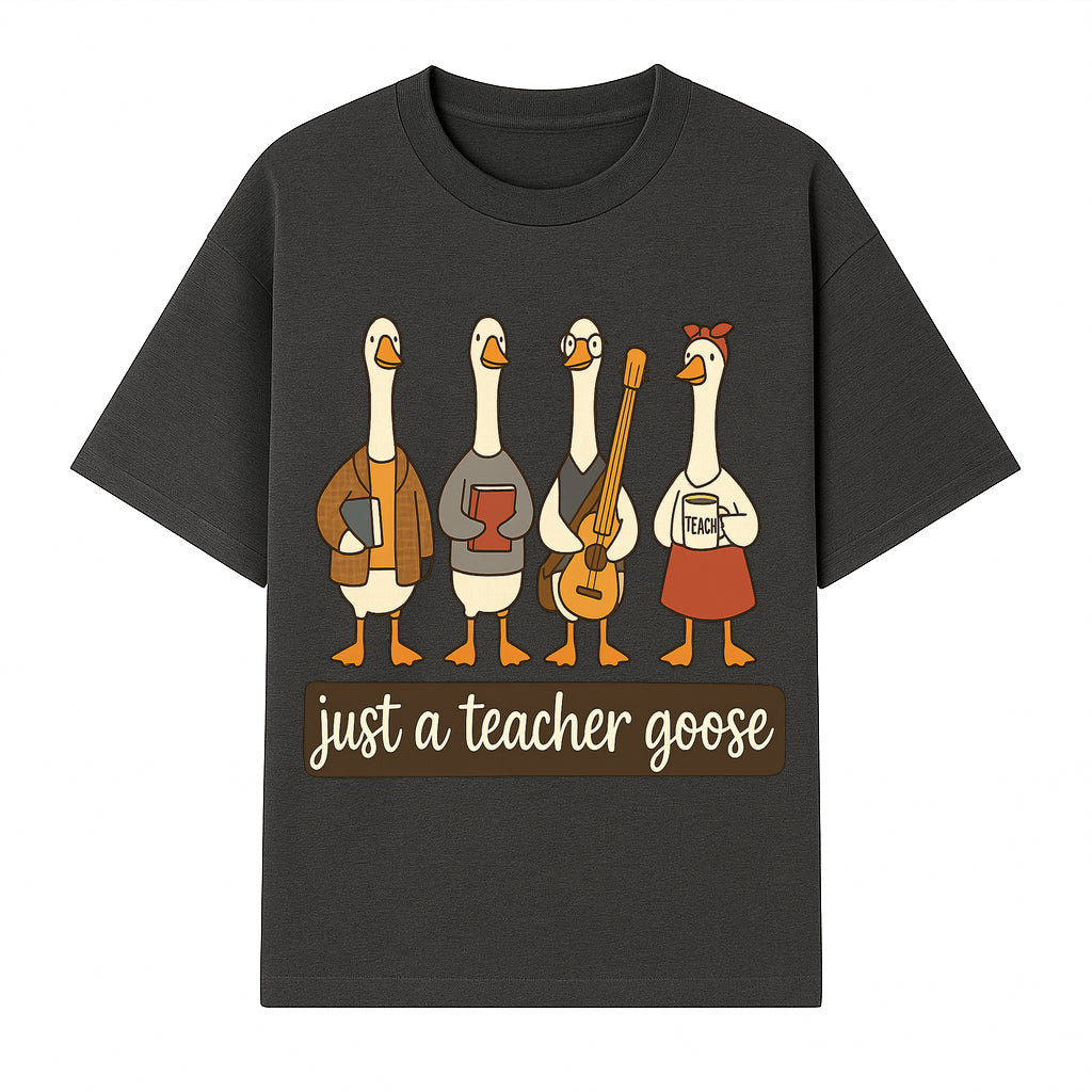 Teacher Goose Art Print | Cute Teacher Gift | Whimsical Classroom Decor | Fun Educational Decor | Nursery Wall Art - T-shirt 1758093383019.jpg
