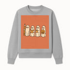 Cute Ghosts Reading, Writing, Drinking, and Celebrating Halloween Graphic Tee, Cozy Fall Top, Halloween Costume Shirt for Kids and Adults - Sweatshirt 1758093383026.jpg
