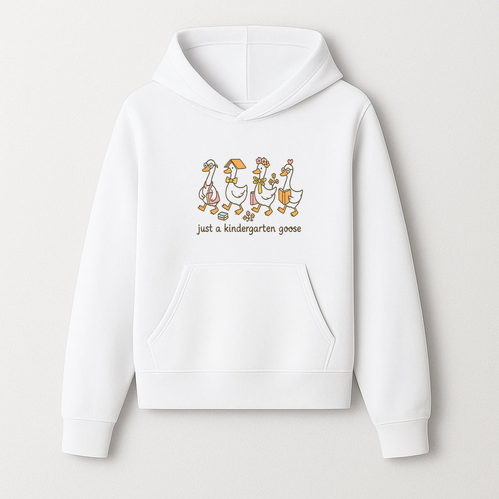 Just a Kindergarten Goose Funny Duck Design for Kids' Apparel and Accessories - Hoodie 1758093383071.jpg