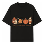 Cozy Classroom Season Fall Decor - Apple, Books, Pumpkin, Maple Leaf - Autumn Classroom Wall Art for Teachers and Students - T-shirt 1758093383131.jpg