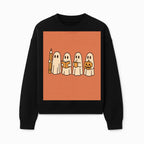 Cute Ghosts Reading, Writing, Drinking, and Celebrating Halloween Graphic Tee, Cozy Fall Top, Halloween Costume Shirt for Kids and Adults - Sweatshirt 1758093383193.jpg