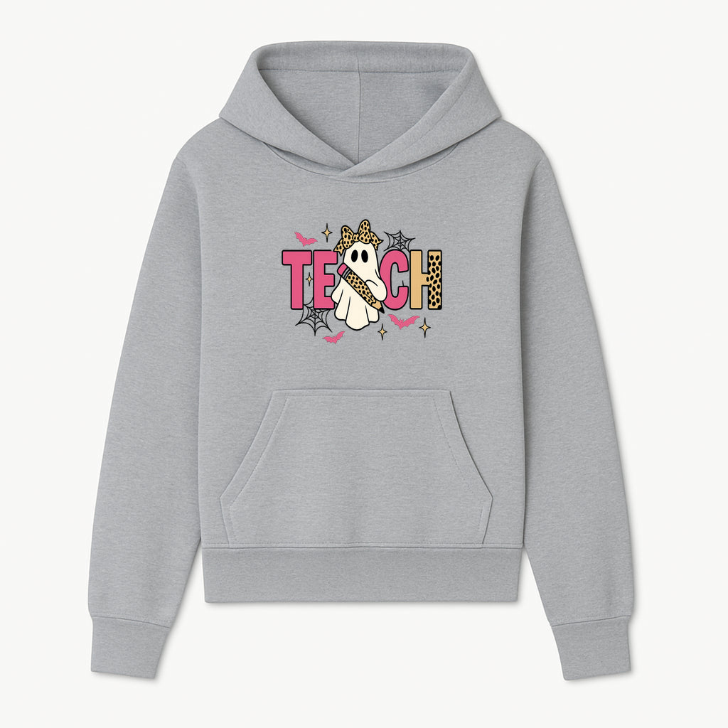Halloween Ghost Teacher T-Shirt | Cute Ghost with Pencil | Fun Teaching Apparel | Spooky Season Gift for Educators - Hoodie 1758093383366.jpg