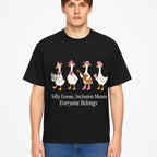 Silly Goose Inclusion Art Print - Everyone Belongs Theme, Cute Ducks with Accessories, Positive Vibes Wall Decor for Home or Kids' Room - T-shirt 1758093383508.jpg