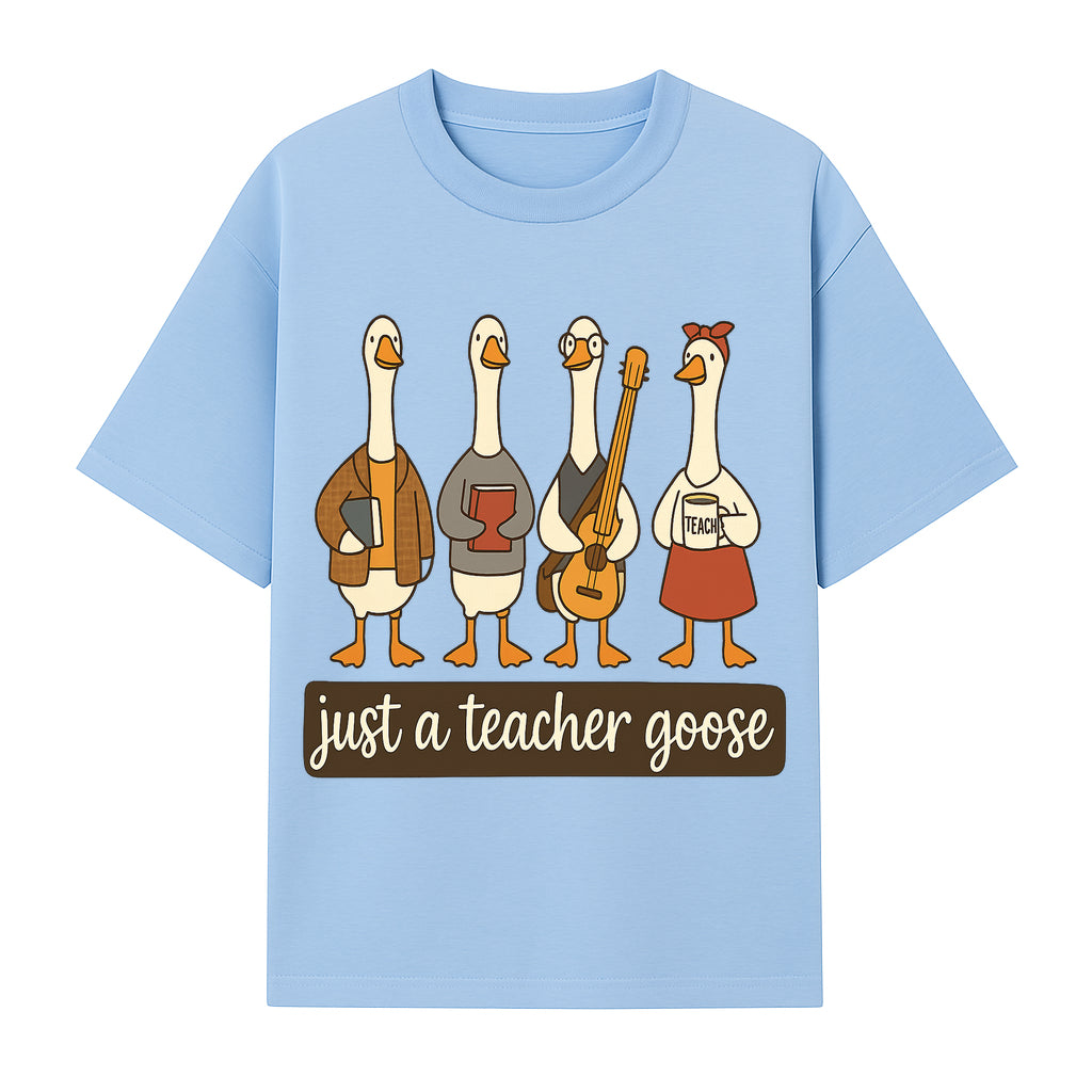 Teacher Goose Art Print | Cute Teacher Gift | Whimsical Classroom Decor | Fun Educational Decor | Nursery Wall Art - T-shirt 1758093383516.jpg