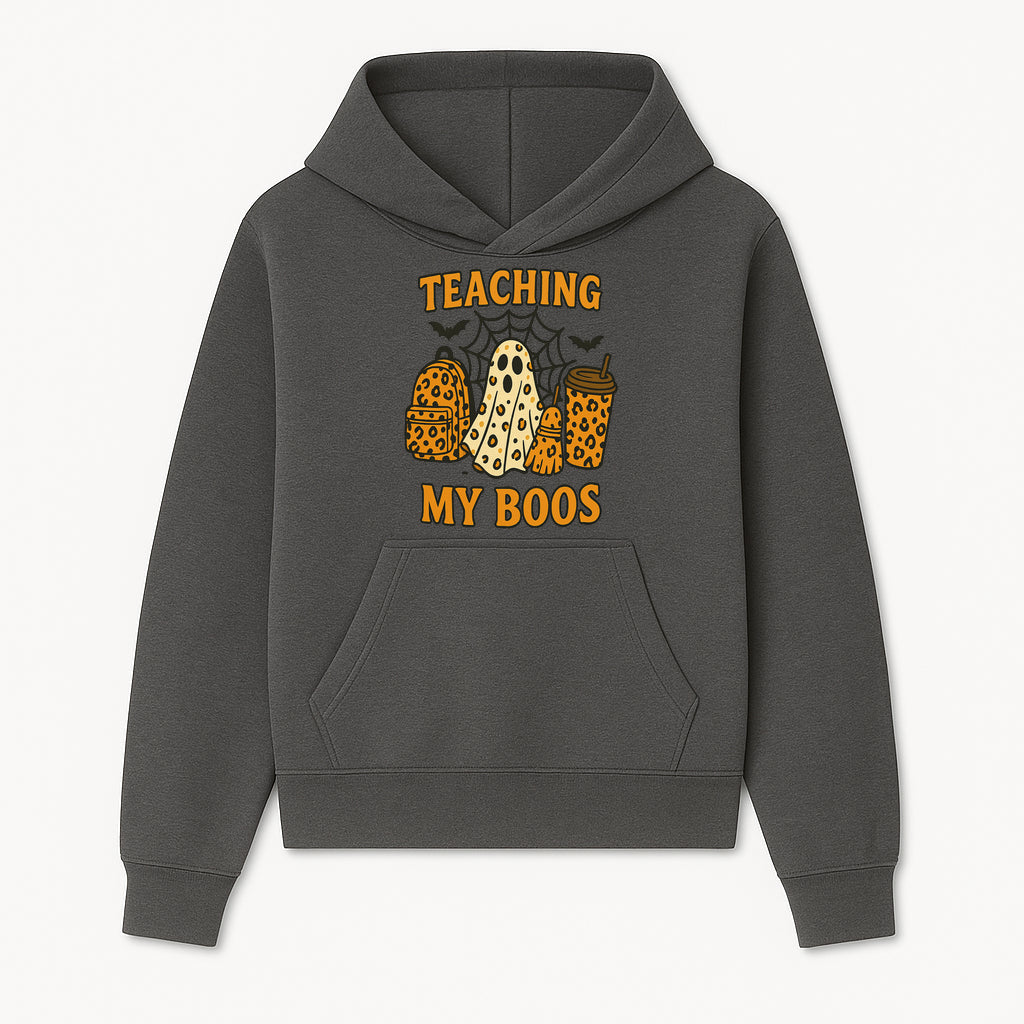 Teaching My Boos Halloween Ghosts & Leopard Print Backpack T-Shirt, Cute Teacher Gift for Kids, Spooky Season Apparel - Hoodie 1758093383635.jpg