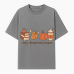 Cozy Classroom Season Fall Decor - Apple, Books, Pumpkin, Maple Leaf - Autumn Classroom Wall Art for Teachers and Students - T-shirt 1758093383684.jpg