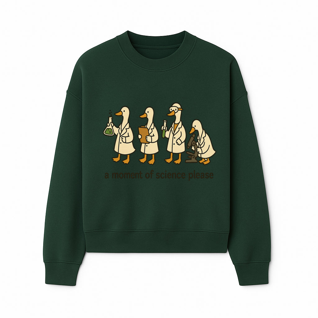 Funny Science Ducks Print - A Moment of Science Please - Cute Lab Ducks Illustration for Kids, Science Lovers, Home Decor - Sweatshirt 1758093383694.jpg