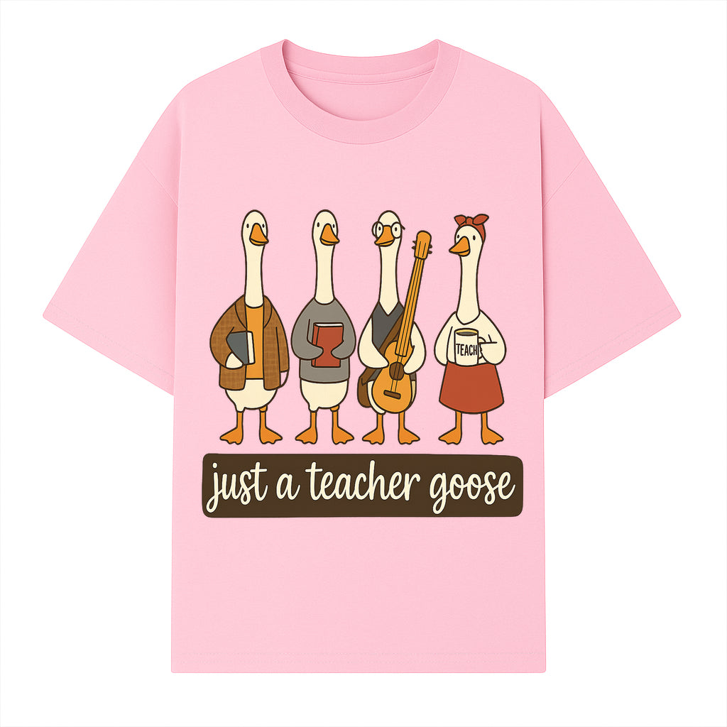 Teacher Goose Art Print | Cute Teacher Gift | Whimsical Classroom Decor | Fun Educational Decor | Nursery Wall Art - T-shirt 1758093383724.jpg