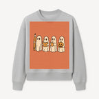 Cute Ghosts Reading, Writing, Drinking, and Celebrating Halloween Graphic Tee, Cozy Fall Top, Halloween Costume Shirt for Kids and Adults - Sweatshirt 1758093383753.jpg
