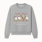 Silly Goose Inclusion Art Print - Everyone Belongs Theme, Cute Ducks with Accessories, Positive Vibes Wall Decor for Home or Kids' Room - Sweatshirt 1758093383798.jpg