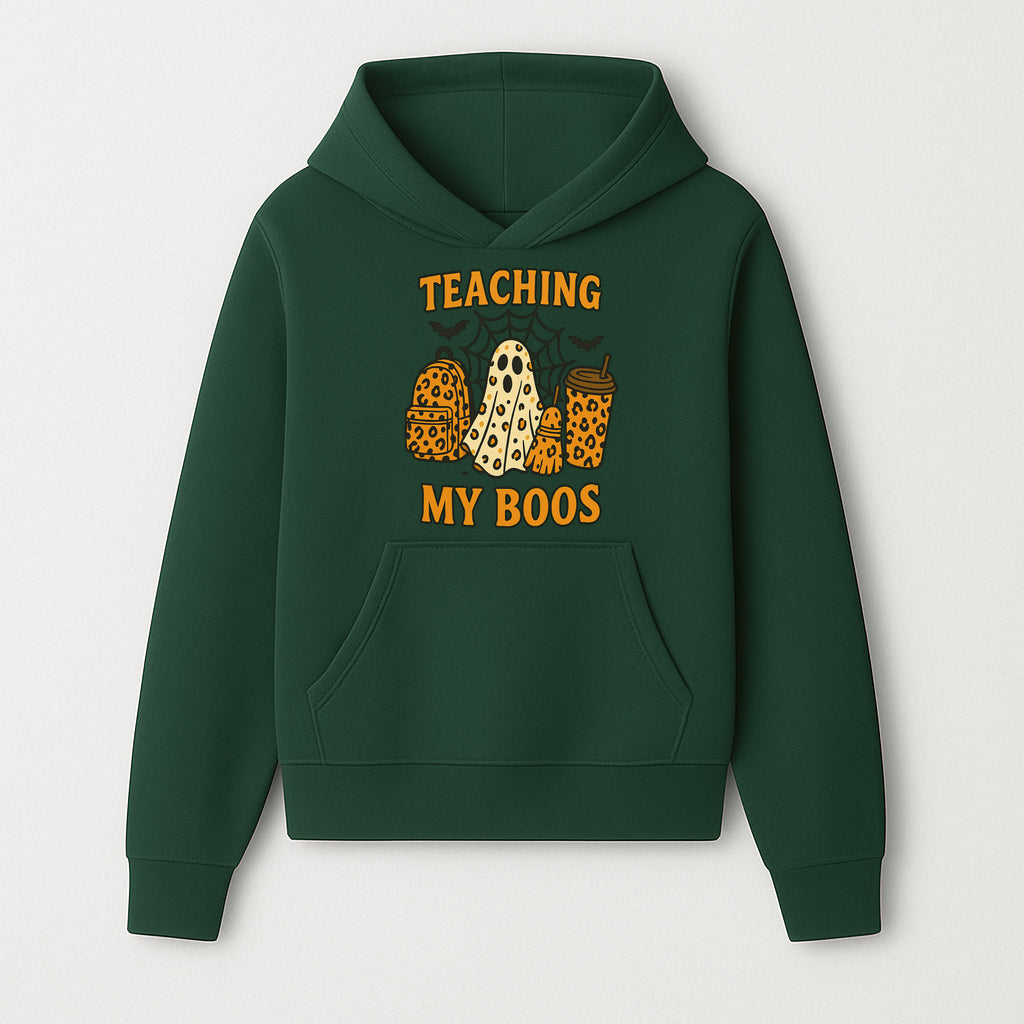 Teaching My Boos Halloween Ghosts & Leopard Print Backpack T-Shirt, Cute Teacher Gift for Kids, Spooky Season Apparel - Hoodie 1758093383817.jpg