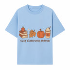 Cozy Classroom Season Fall Decor - Apple, Books, Pumpkin, Maple Leaf - Autumn Classroom Wall Art for Teachers and Students - T-shirt 1758093383890.jpg