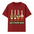 Teacher Goose Art Print | Cute Teacher Gift | Whimsical Classroom Decor | Fun Educational Decor | Nursery Wall Art - T-shirt 1758093383891.jpg