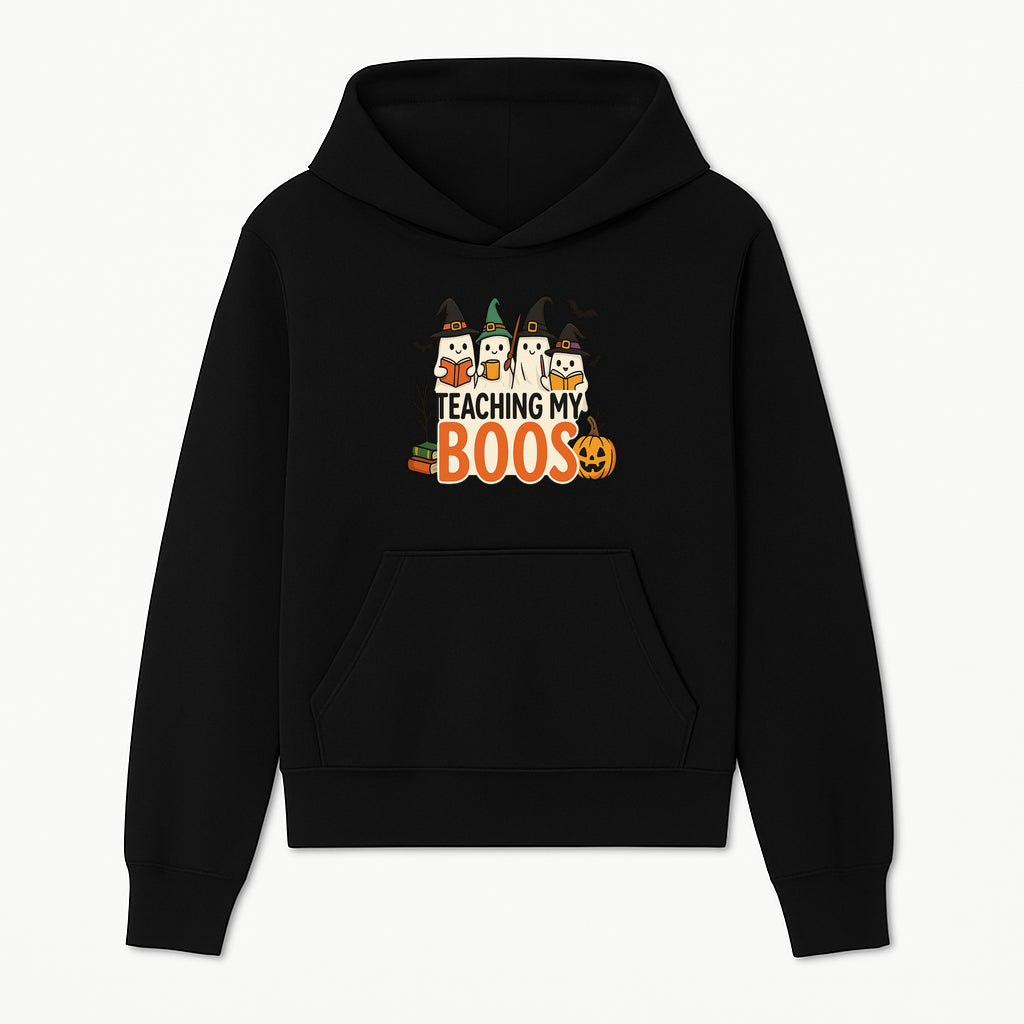 Teaching My Boos Halloween Ghosts Graphic Tee, Cute Witch Ghosts, Spooky Fun, Fall Apparel for Kids and Adults - Hoodie 1758093383935.jpg