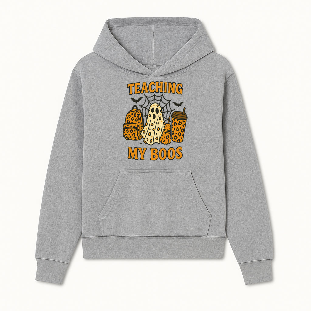 Teaching My Boos Halloween Ghosts & Leopard Print Backpack T-Shirt, Cute Teacher Gift for Kids, Spooky Season Apparel - Hoodie 1758093384004.jpg