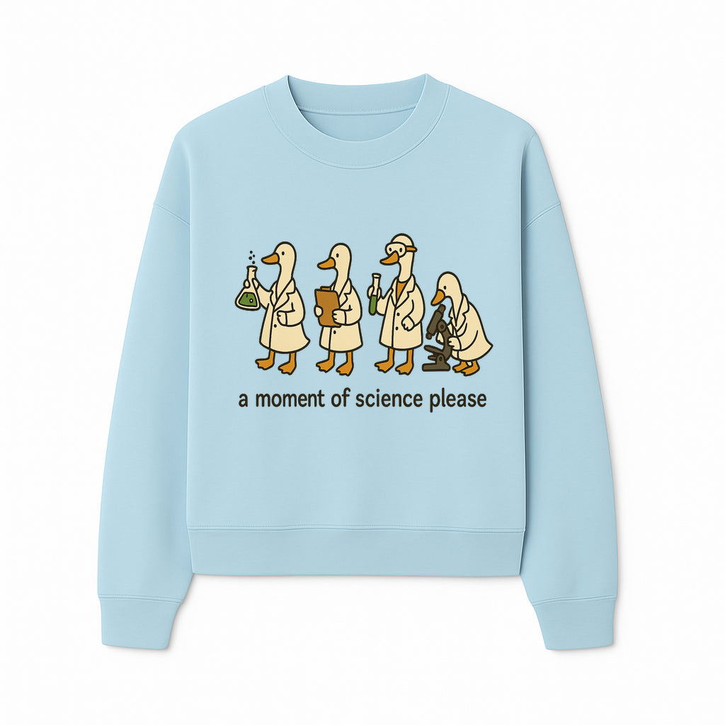 Funny Science Ducks Print - A Moment of Science Please - Cute Lab Ducks Illustration for Kids, Science Lovers, Home Decor - Sweatshirt 1758093384007.jpg