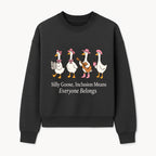 Silly Goose Inclusion Art Print - Everyone Belongs Theme, Cute Ducks with Accessories, Positive Vibes Wall Decor for Home or Kids' Room - Sweatshirt 1758093384126.jpg