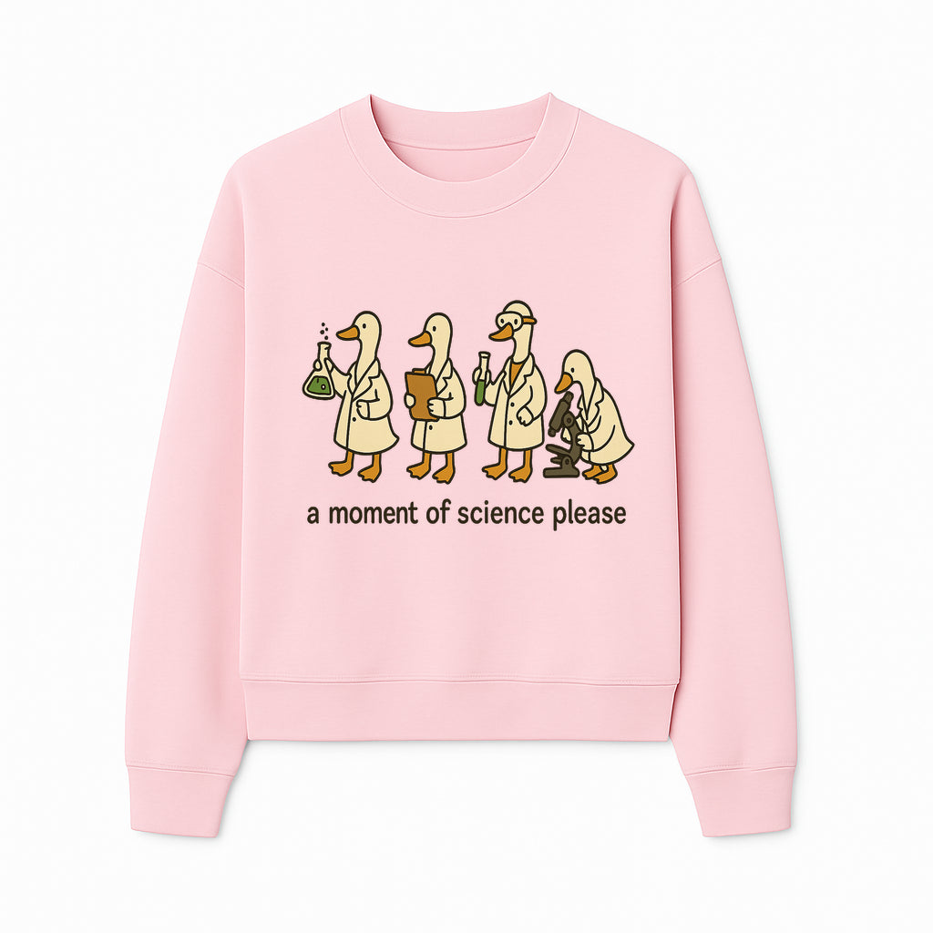Funny Science Ducks Print - A Moment of Science Please - Cute Lab Ducks Illustration for Kids, Science Lovers, Home Decor - Sweatshirt 1758093384148.jpg