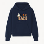 Halloween Teacher Decor | Cute Ghost, Bat, Pumpkin, Spiderweb | Floral 'Teach' Sign | Classroom Wall Art | Fall Aesthetic - Hoodie 1758093384257.jpg