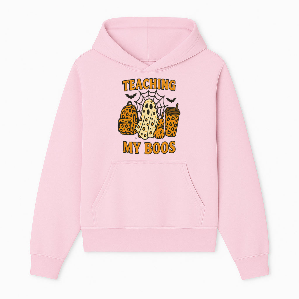 Teaching My Boos Halloween Ghosts & Leopard Print Backpack T-Shirt, Cute Teacher Gift for Kids, Spooky Season Apparel - Hoodie 1758093384351.jpg