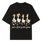 First Grade Goose Ducks Graphic Tee, Cute Animals T-Shirt for Kids, Back to School Apparel, Educational Humor Design - T-shirt 1758093384353.jpg
