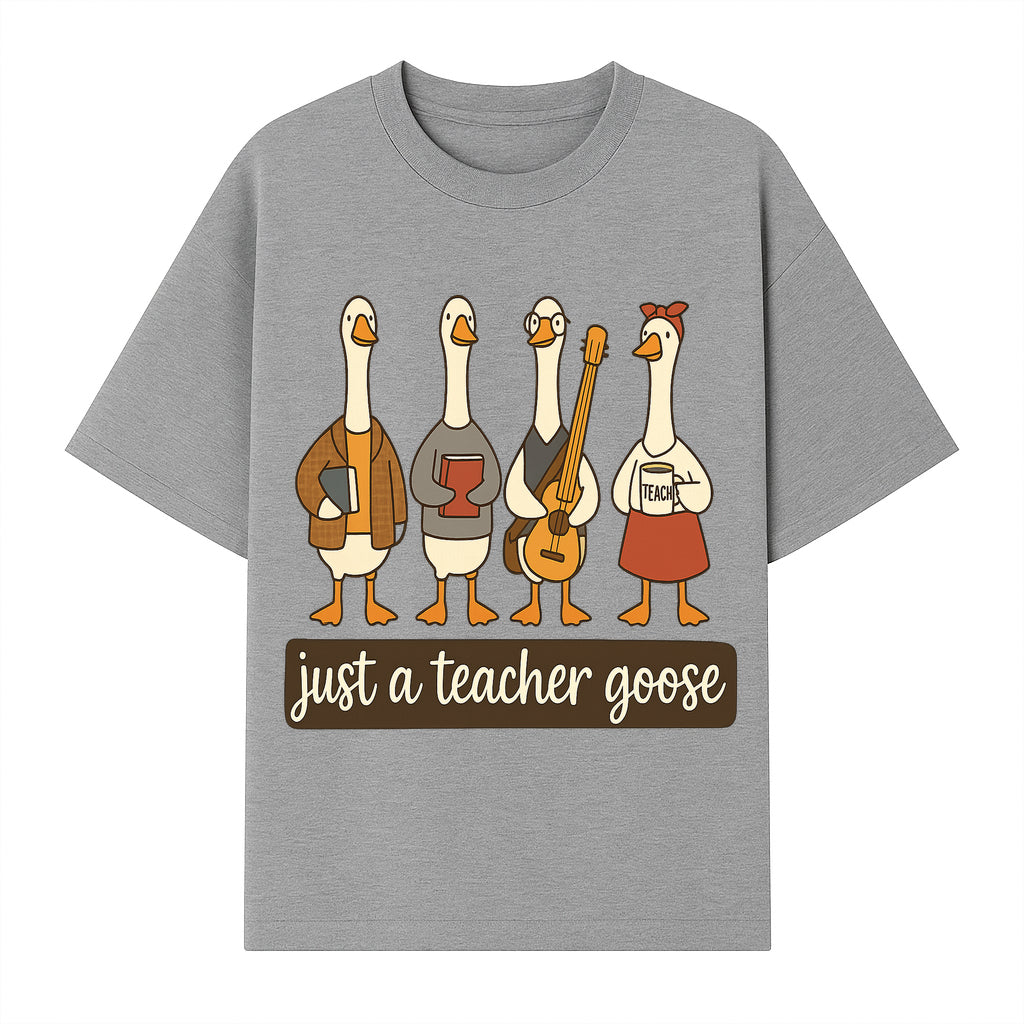 Teacher Goose Art Print | Cute Teacher Gift | Whimsical Classroom Decor | Fun Educational Decor | Nursery Wall Art - T-shirt 1758093384471.jpg