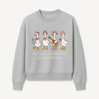 Silly Goose Inclusion Art Print - Everyone Belongs Theme, Cute Ducks with Accessories, Positive Vibes Wall Decor for Home or Kids' Room - Sweatshirt 1758093384494.jpg