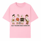 Silly Teachers Build Character Ducks Graphic Tee for Kids Fun Classroom Humor Shirt with Soccer, Music, and Learning Themes - T-shirt 1758093384494.jpg