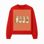 Cute Ghosts Reading, Writing, Drinking, and Celebrating Halloween Graphic Tee, Cozy Fall Top, Halloween Costume Shirt for Kids and Adults - Sweatshirt 1758093384558.jpg