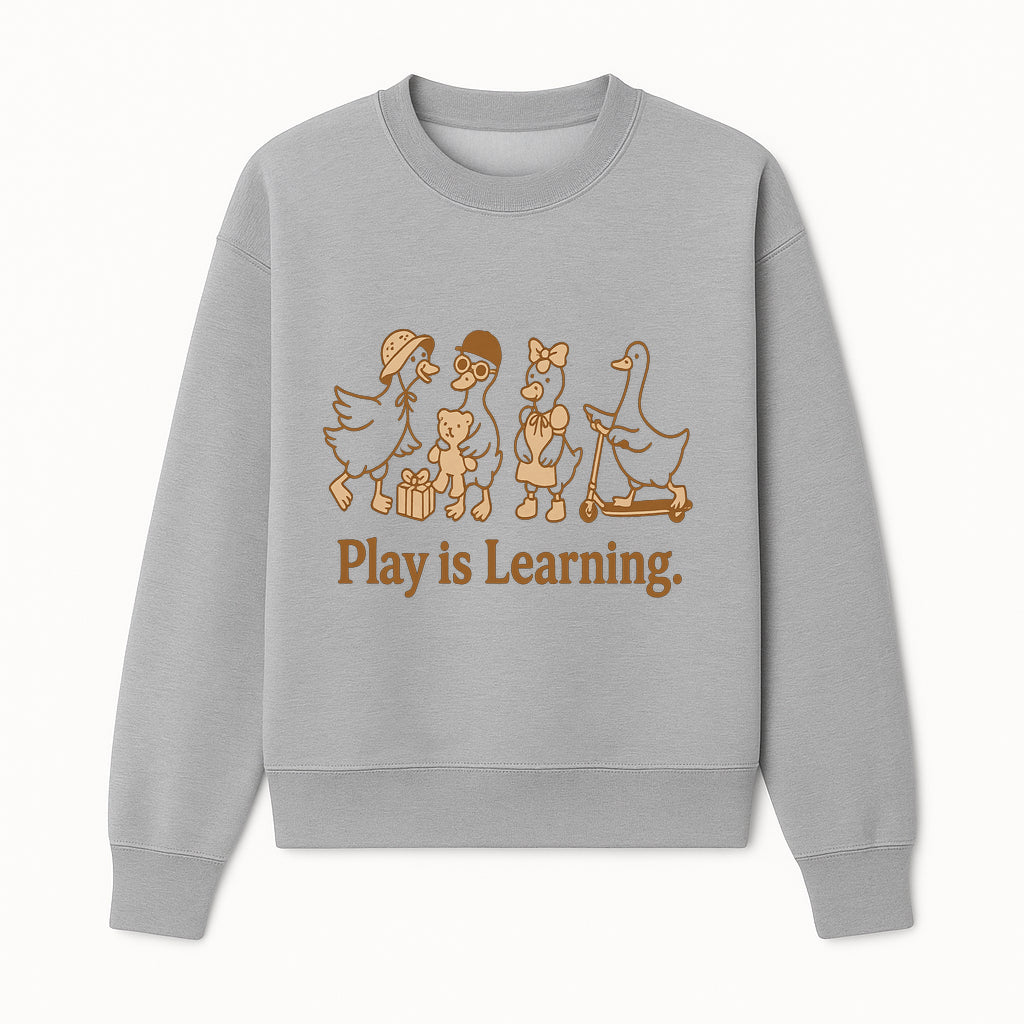 Play is Learning: Cute Cartoon Ducks with Gifts and Toys for Kids' Educational Decor - Sweatshirt 1758093384668.jpg