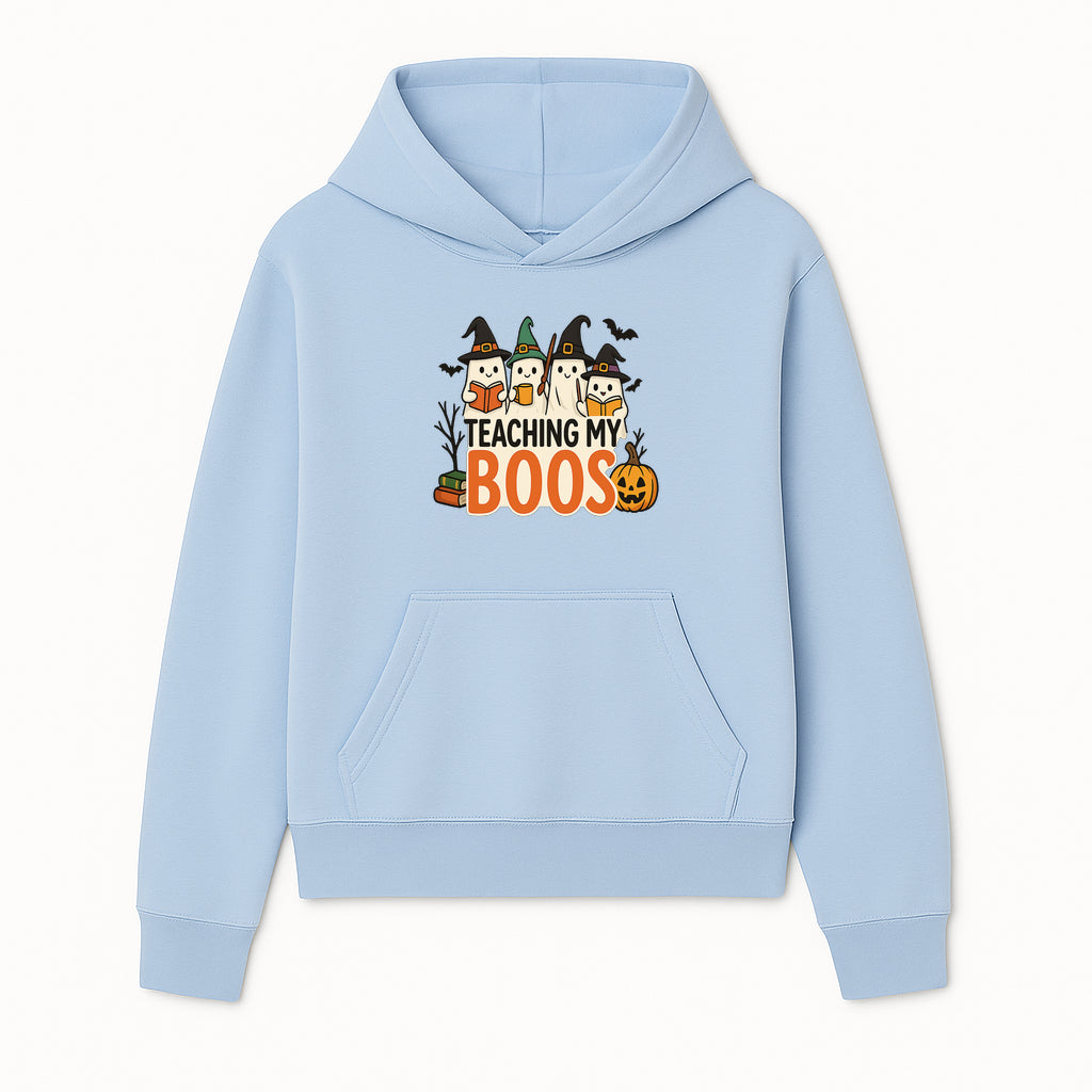Teaching My Boos Halloween Ghosts Graphic Tee, Cute Witch Ghosts, Spooky Fun, Fall Apparel for Kids and Adults - Hoodie 1758093384688.jpg