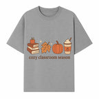 Cozy Classroom Season Fall Decor - Apple, Books, Pumpkin, Maple Leaf - Autumn Classroom Wall Art for Teachers and Students - T-shirt 1758093384751.jpg