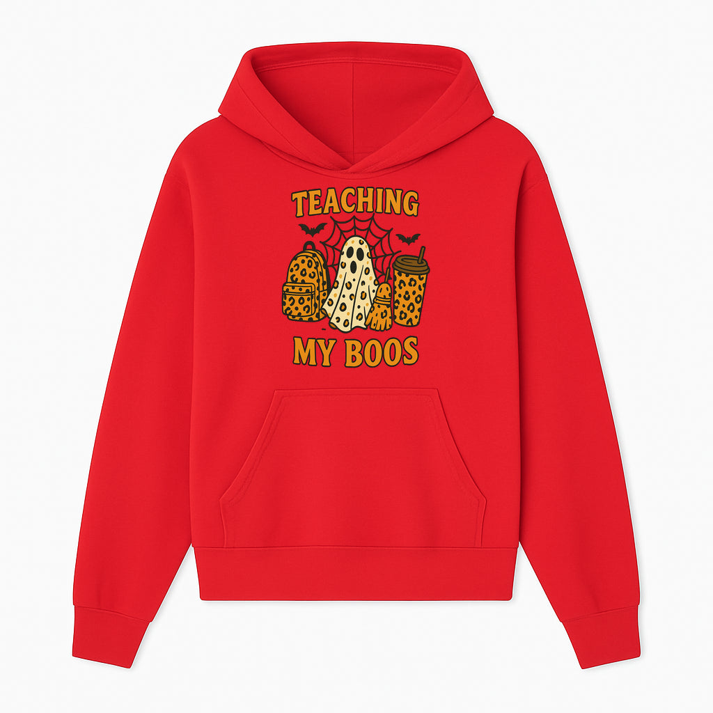 Teaching My Boos Halloween Ghosts & Leopard Print Backpack T-Shirt, Cute Teacher Gift for Kids, Spooky Season Apparel - Hoodie 1758093384847.jpg