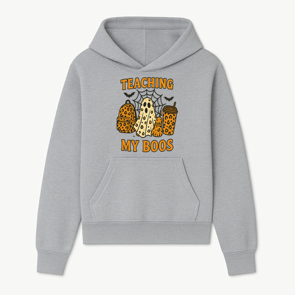 Teaching My Boos Halloween Ghosts & Leopard Print Backpack T-Shirt, Cute Teacher Gift for Kids, Spooky Season Apparel - Hoodie 1758093384996.jpg