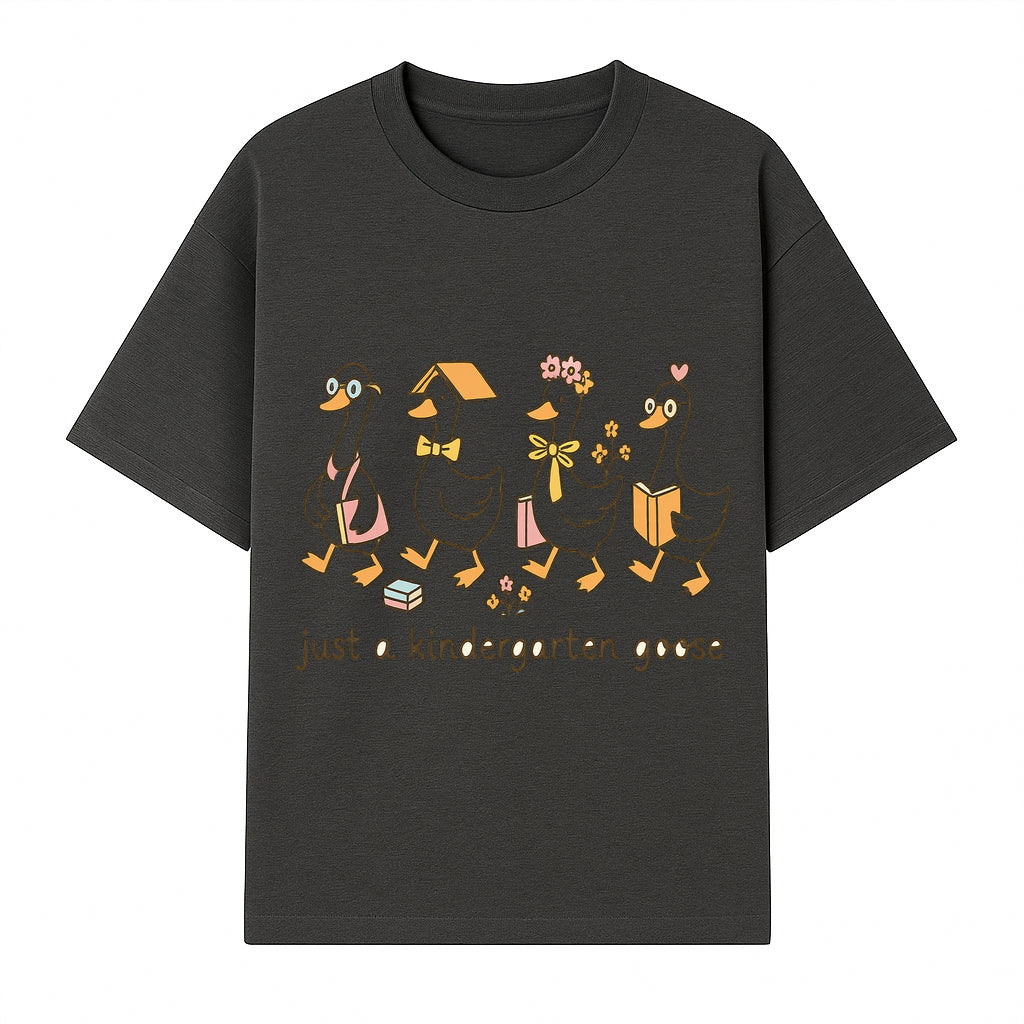 Just a Kindergarten Goose Funny Duck Design for Kids' Apparel and Accessories - T-shirt 1758093385011.jpg
