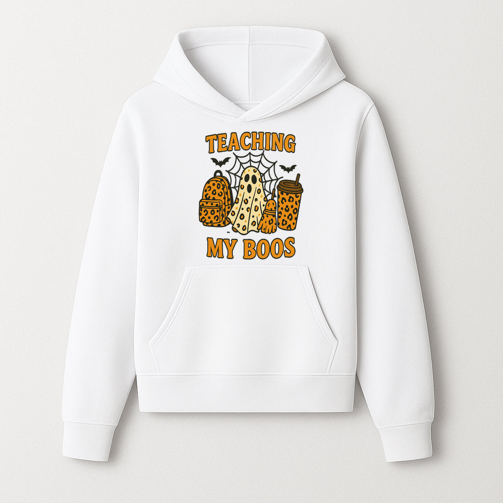 Teaching My Boos Halloween Ghosts & Leopard Print Backpack T-Shirt, Cute Teacher Gift for Kids, Spooky Season Apparel - Hoodie 1758093385155.jpg
