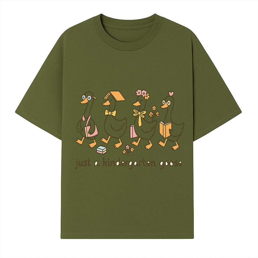 Just a Kindergarten Goose Funny Duck Design for Kids' Apparel and Accessories - T-shirt 1758093385187.jpg