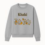 Khaki Duck Family Autumn Decor - Cute Illustrated Ducks with Pumpkins, Hats, and Leaves - Fall Home Decor Wall Art - Sweatshirt 1758093385237.jpg