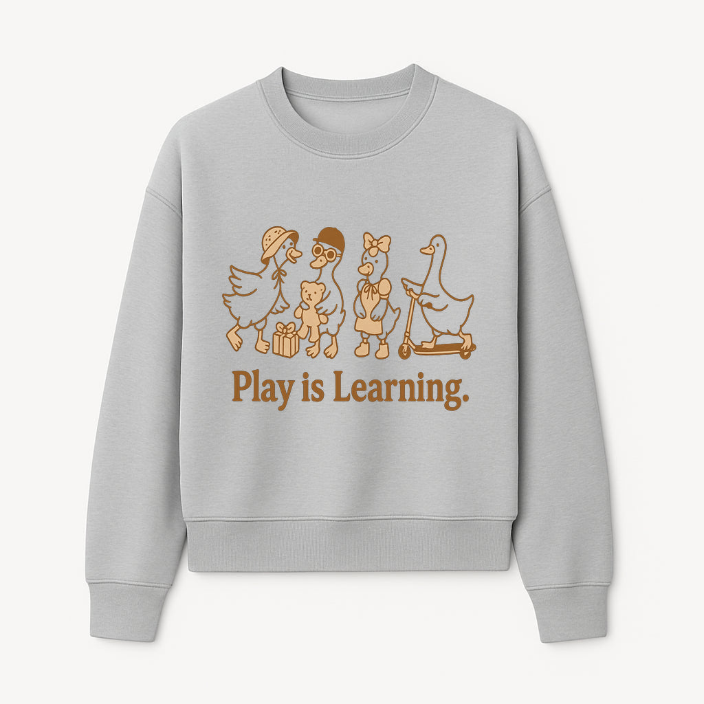 Play is Learning: Cute Cartoon Ducks with Gifts and Toys for Kids' Educational Decor - Sweatshirt 1758093385276.jpg